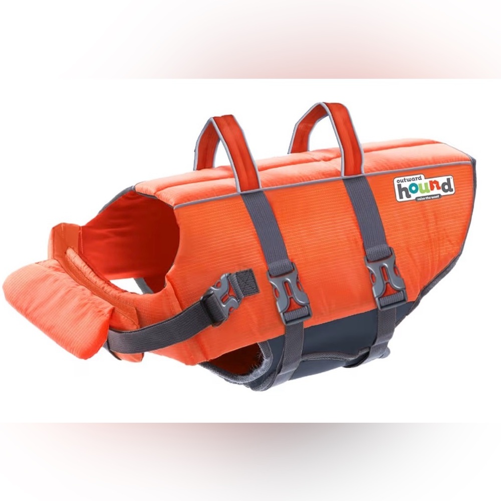 Outward Hound Granby Splash Orange Dog Life Jacket - MED